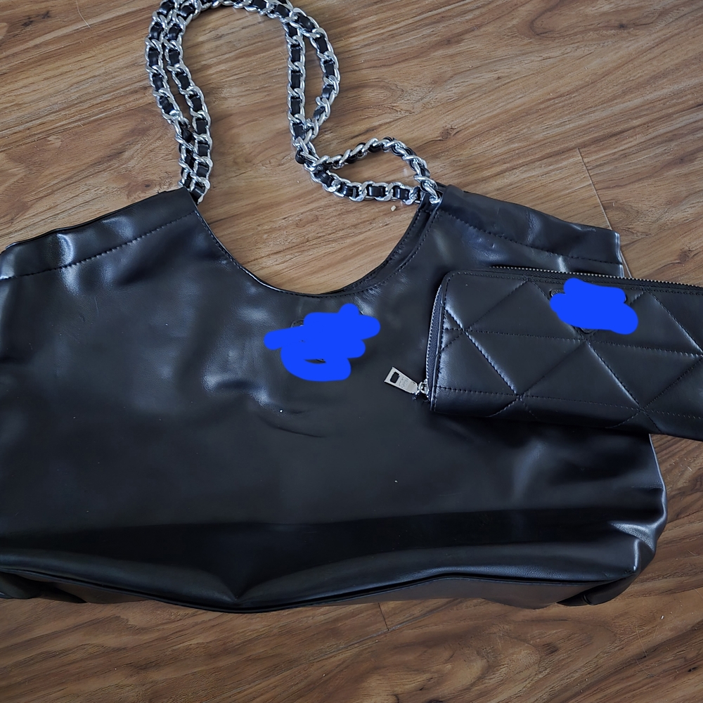 & Other Stories Black Shoulder Bag with Chain Detail